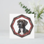 Beautiful Great Dane In A Frame 招待状 (スタンド正面)