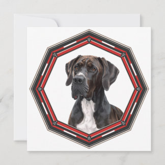 Beautiful Great Dane In A Frame 招待状