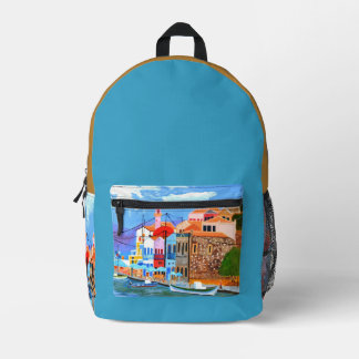 Beautiful Greece backpack  プリントバックパック