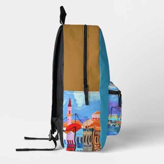 Beautiful Greece backpack  プリントバックパック (左)