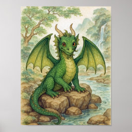 Beautiful green dragon ポスター