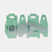 Beautiful Green Glitter Ribbon 21st Birthday フェイバーボックス (折り畳みなし)