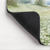 Beautiful Green Meadow Flowers Blue Sky マウスパッド (コーナー)