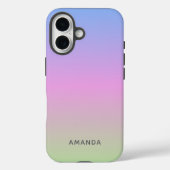 Beautiful Green Pink Blue Ombre Personalized Case-Mate iPhoneケース (裏面)