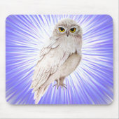 beautiful grey owl mouse pad マウスパッド (正面)
