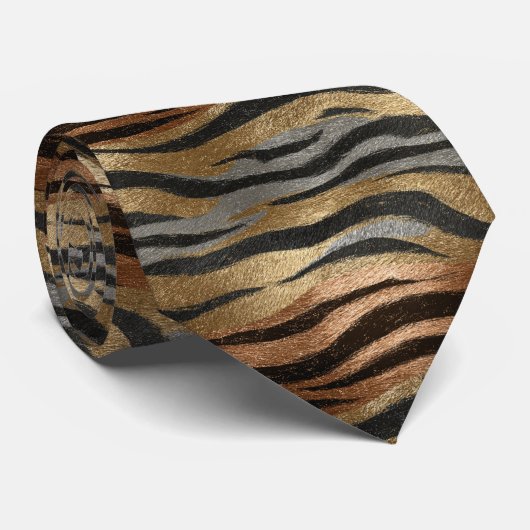Beautiful Groomsmen Tiger Print ネクタイ (ロール)