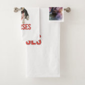 Beautiful Growling Bengal Tiger Face Photo バスタオルセット (インサイチュ)