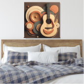 Beautiful Guitar キャンバスプリント (インサイチュ (寝室))