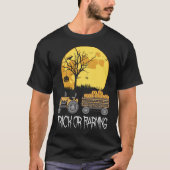 Beautiful Halloween pumpkin Tractor Farming Farmer Tシャツ (正面)