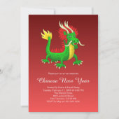 Beautiful Hand Drawn Chinese Dragon 招待状 (正面)