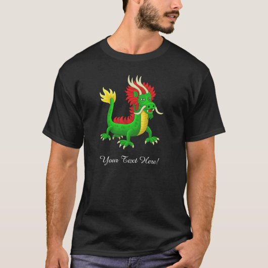 Beautiful Hand Drawn Chinese Dragon Tシャツ (正面)