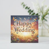 Beautiful Happy 結婚's Greeting Card カード (スタンド正面)