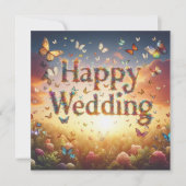 Beautiful Happy 結婚's Greeting Card カード (正面)