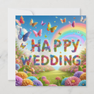 Beautiful Happy 結婚's Greeting Card カード
