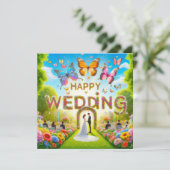Beautiful Happy 結婚's Greeting Card カード (スタンド正面)