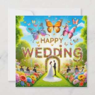 Beautiful Happy 結婚's Greeting Card カード