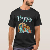 Beautiful Happy Fall  Happy Fall Cheetah Pumpkin Tシャツ (正面)