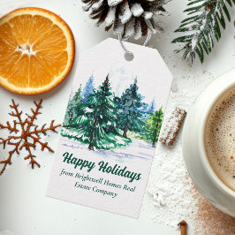 Beautiful Happy Holidays Custom Christmas Party ギフトタグ