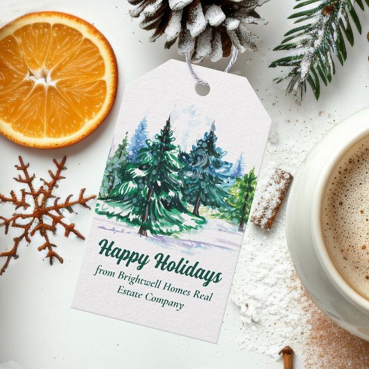 Beautiful Happy Holidays Custom Christmas Party ギフトタグ