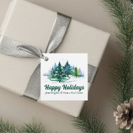 Beautiful Happy Holidays Custom Christmas Party フェイバータグ