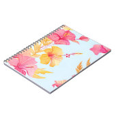 Beautiful Hibiscus | Tropical Flower Watercolor ノートブック (左側)