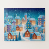 Beautiful holiday christmas housses ジグソーパズル (横)