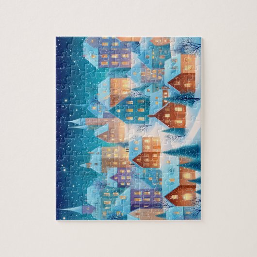 Beautiful holiday christmas housses ジグソーパズル (縦)