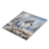 Beautiful Horse in the Snow Christmas タイル (側面)