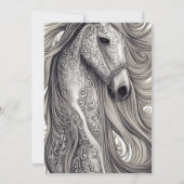 Beautiful Horse Modern Script 40th Birthday 招待状 (裏面)