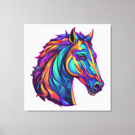 Beautiful Horse Pop Art キャンバスプリント