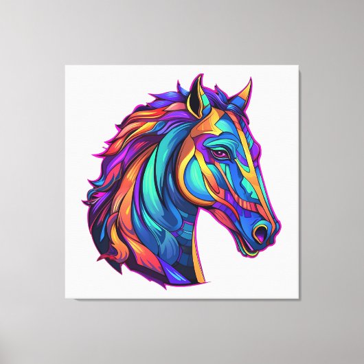 Beautiful Horse Pop Art キャンバスプリント (正面)