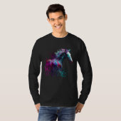 Beautiful Horse Splash Equestrian Horse Trainer 2 Tシャツ (正面フル)
