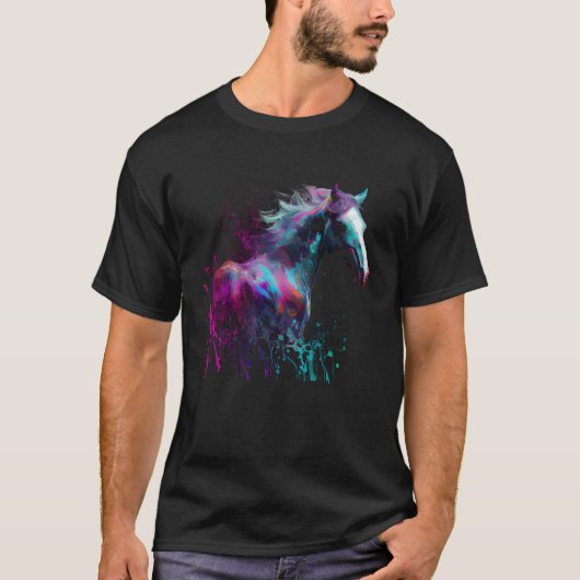 Beautiful Horse  Splash Equestrian Horse Trainer 2 Tシャツ (正面)