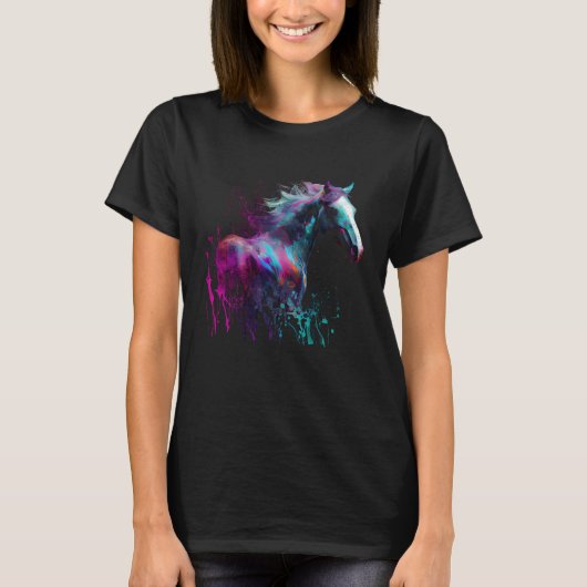 Beautiful Horse  Splash Equestrian Horse Trainer 2 Tシャツ (正面)