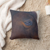 Beautiful Horse's Eye ウマ科の Photo クッション (ブランケット)