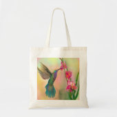 Beautiful Hummingbird and Flower Tote Bag トートバッグ (正面)