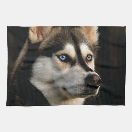 Beautiful Husky Throw Pillow キッチンタオル (横)