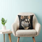 Beautiful Husky Throw Pillow クッション (椅子)