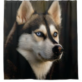 Beautiful Husky Throw Pillow シャワーカーテン (正面)