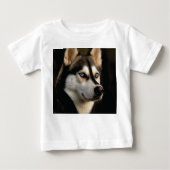 Beautiful Husky Throw Pillow ベビーTシャツ (正面)
