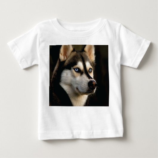 Beautiful Husky Throw Pillow ベビーTシャツ (正面)