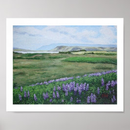 Beautiful Icelandic landscape by Pola.B.Alex Art ポスター