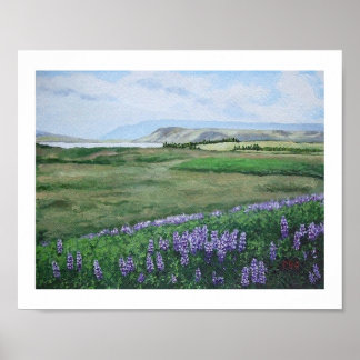 Beautiful Icelandic landscape by Pola.B.Alex Art ポスター