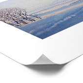 Beautiful Icelandic winter landscape painting art  ポスター (角)