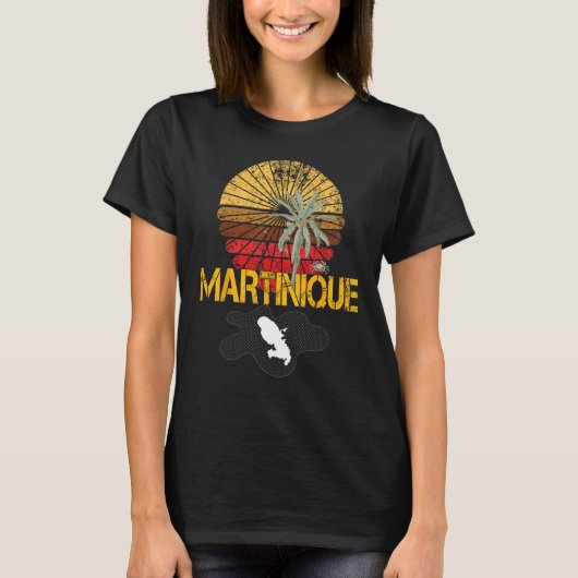 Beautiful  idea map of Martinique Madinina 972 Tシャツ (正面)