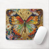 Beautiful Impasto Butterfly and Flowers   マウスパッド (マウス)