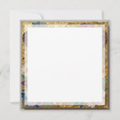 Beautiful Impasto Butterfly and Flowers Blank カード (裏面)