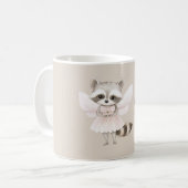 Beautiful in Blush Raccoon コーヒーマグカップ (正面左)
