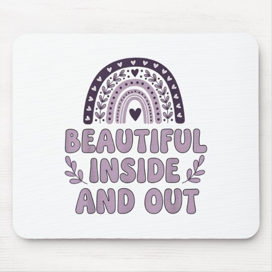 Beautiful Inside And Out Cute Rainbow Lavender Sel マウスパッド (正面)
