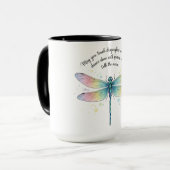 Beautiful Inspirational Dragonfly Quote マグカップ (正面左)